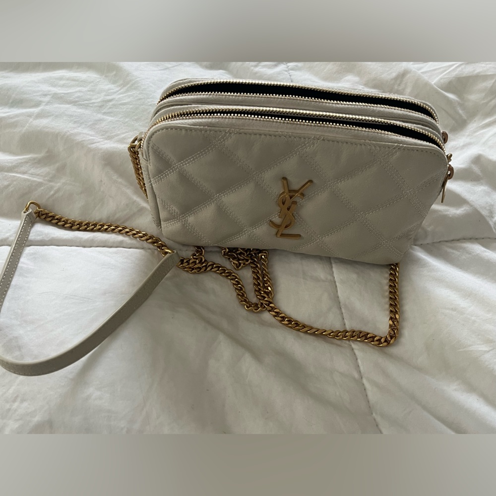 YSL Saint Laurent Becky Double Zip Bag